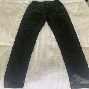 Black leather pants